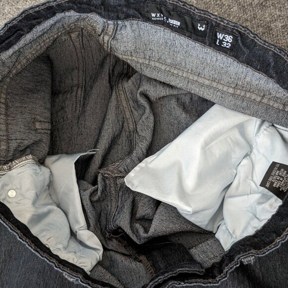 WXYZ Jeans Men's 36x32 (36x29.5) Nomad Slim Fit Black Pockets Zip Button‎ - Picture 5 of 16